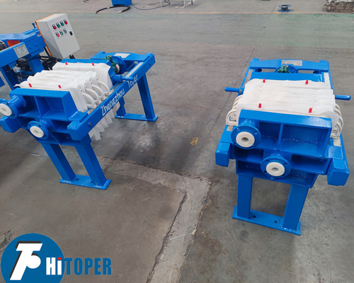 1m2 Manual Jack Screw Compress Small Size 320mm Plate Industrial Filter Press