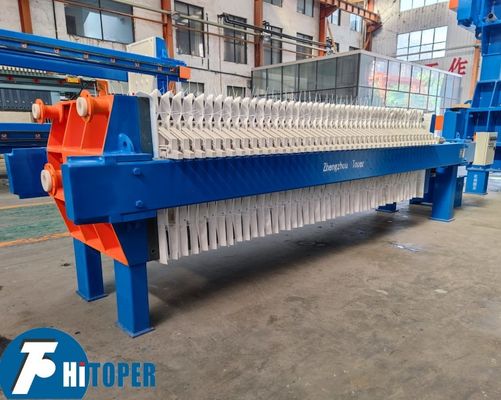 Membrane Filter Press with Molded Polypropylene Plates and Diaphragm for Secure and Long Lasting Filtration Performance