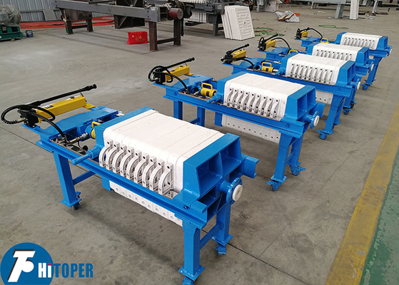 Plate and Frame Filter Press for Small Scale Solid-Liquid Separation with Manual Hydraulic Compression and Easy Operatio