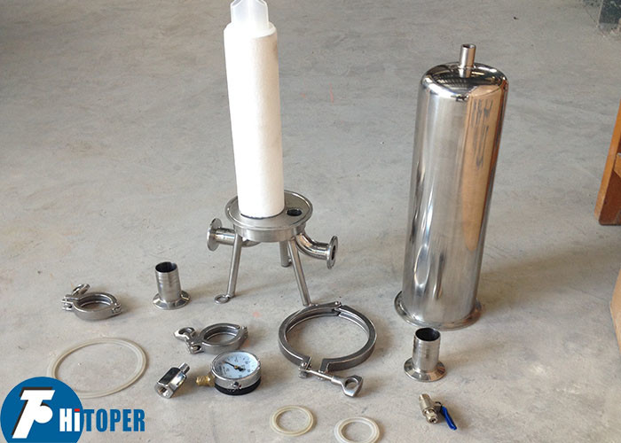 PES / PP / Stainless Steel Material Optional Precise Micron Cartridge Filter Housing