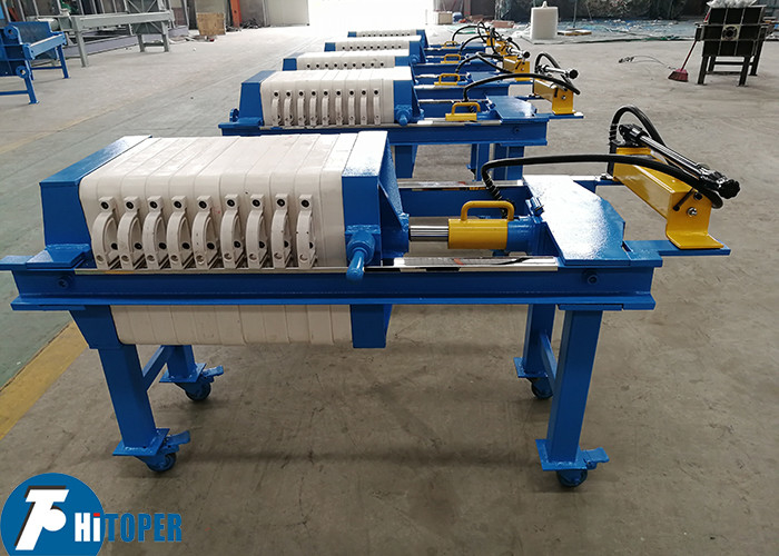 Plate and Frame Filter Press for Small Scale Solid-Liquid Separation with Manual Hydraulic Compression and Easy Operatio